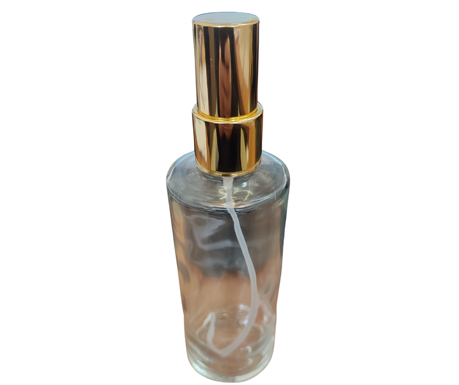 VIDRO LAQUE 120ML COM VÁLVULA SPRAY LUXO DOURADA
