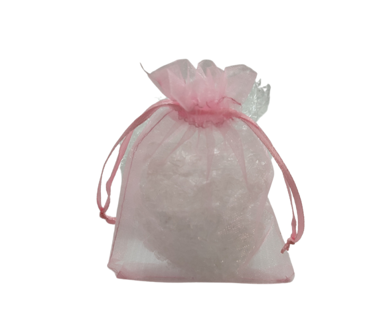 SAQUINHO DE ORGANZA ROSA 9X12 C/10UN.