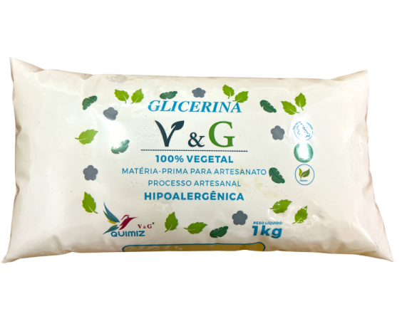 GLICERINA EM BARRA 100% VEGANA TRANSPARENTE 1KG