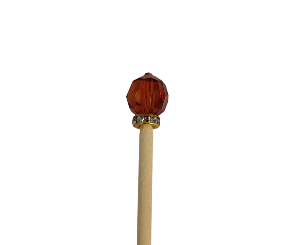 BASTÃO SEXTAVADO ÂMBAR 20CM