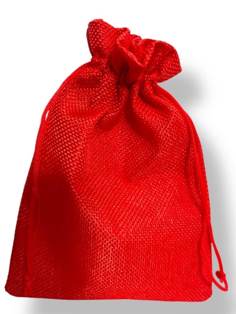 SAQUINHO DE JUTA VERMELHO 13X18