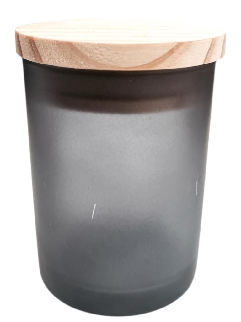 COPO PRETO FOSCO C/TP MADEIRA 60ML