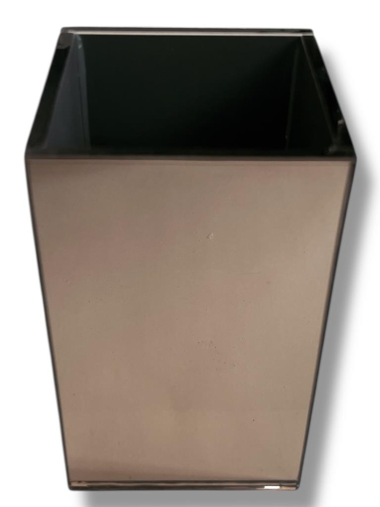 VASO VIDRO BRONZE SEM TAMPA 10X6X6