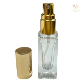 VIDRO 05ML C/VÁLVULA SPRAY DOURADA