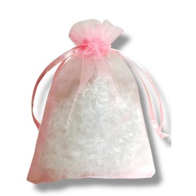 SAQUINHO DE ORGANZA ROSA 9X12 C/10UN.