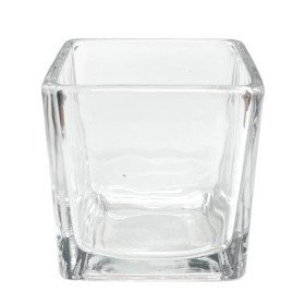 PORTA VELA DE VIDRO QUADRADO 5X5 CM