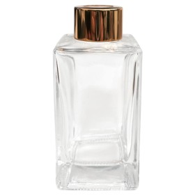 VIDRO SQUARE 150ML C/TP DOURADA