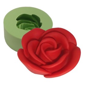 FORMA SILICONE ROSA DESABROCHANDO