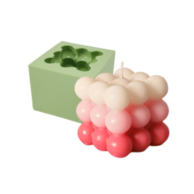 FORMA SILICONE CUBO BOLINHA GRANDE