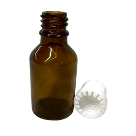 VIDRO ÂMBAR 30 ML COM TAMPA LACRE