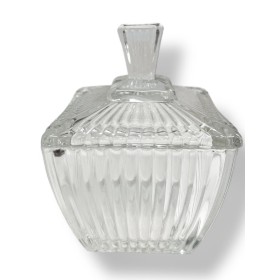 BOMBONIERE DE VIDRO QUADRADA 11x8