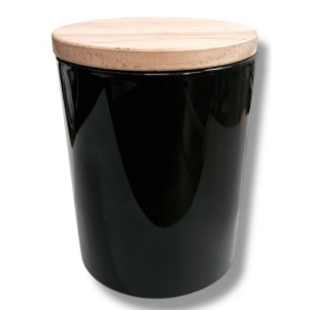 COPO DE VIDRO C/TP EM MADEIRA