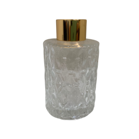 VIDRO DIFUSOR 80ML COM TAMPA DOURADA