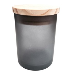 COPO PRETO FOSCO C/TP MADEIRA 60ML