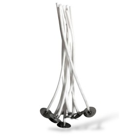 PAVIO DE ALGODÃO 12CM PARAFINADO C/ILHÓS (10UN)