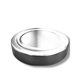 TAMPA METAL PRATA 70MM