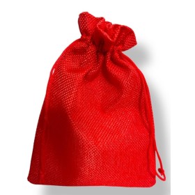 SAQUINHO DE JUTA VERMELHO 13X18