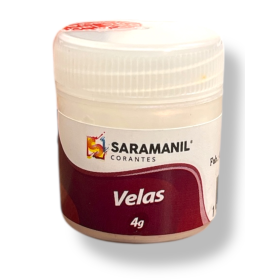 CORANTE EM PÓ P/VELA BRANCO PEROLADO DOURADO 4G