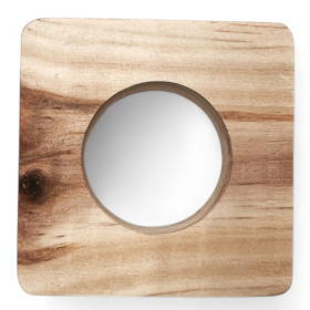 TAMPA EM MADEIRA QUADRADA 6X6X2 CM