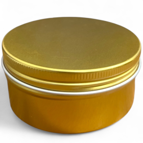 LATINHA METAL C/TAMPA 95ML DOURADA