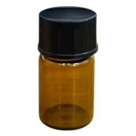 VIDRO ÂMBAR 2ML C/TAMPA ROSCA PRETA