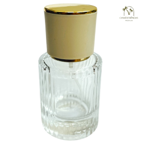 PORTA PERFUME 30ML COM VÁLVULA E SOBRETAMPA