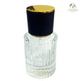 PORTA PERFUME 30ML COM VÁLVULA E SOBRETAMPA