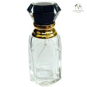 PORTA PERFUME 30ML COM VÁLVULA E SOBRETAMPA