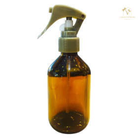 VIDRO ÂMBAR 150ML C/VÁLVULA GATILHO OURO