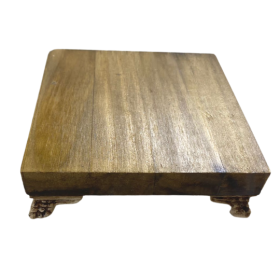 BANDEJA EM MADEIRA BASE M 12X12X4