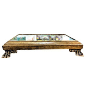 BANDEJA MADEIRA ESPELHADA 12X22X4