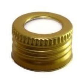 TAMPA ALUMÍNIO DOURADA FURADA. 20/410